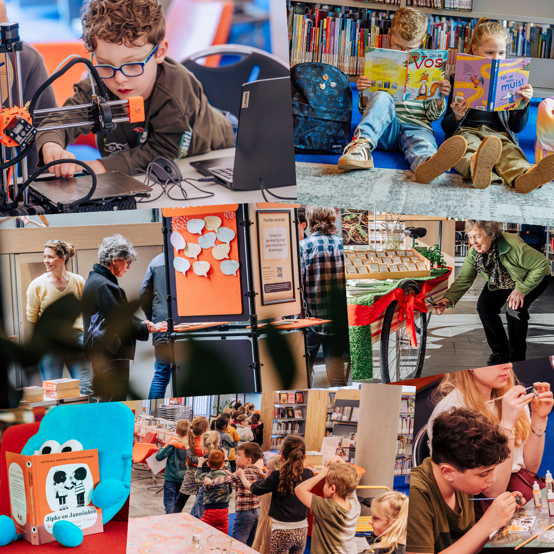 overzicht aantal foto's binnen de bibliotheekvestigingen